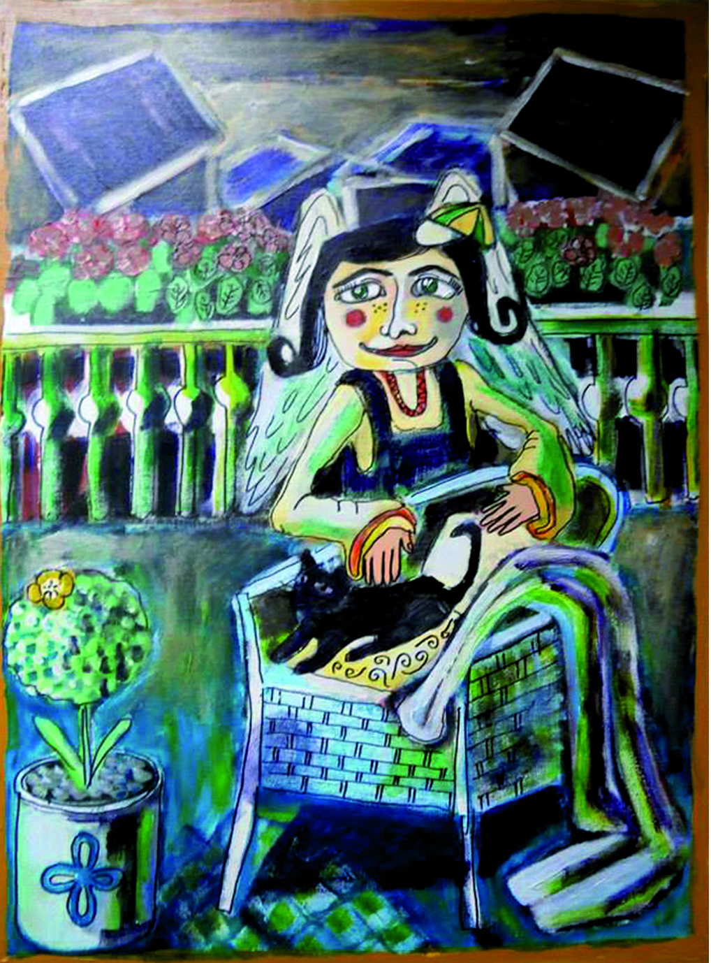 Angel on the terrace